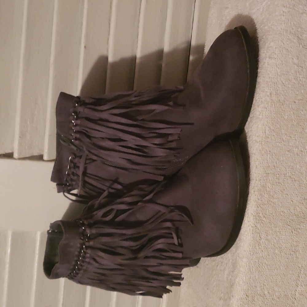 Pierre Dumas Fringe Booties